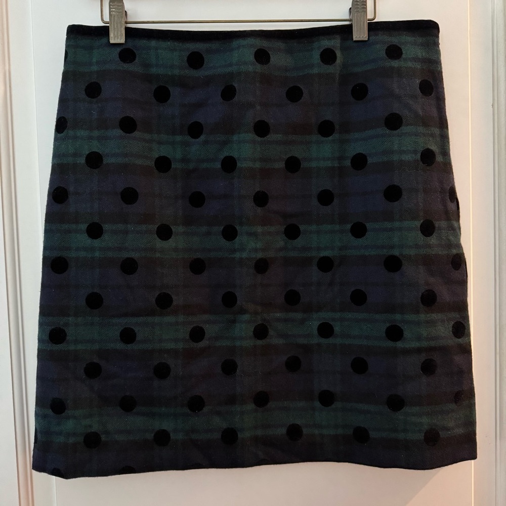 NWT Talbots 12P BLACK WATCH PLAID A-LINE SKIRT Wool blend. - Picture 3 of 9